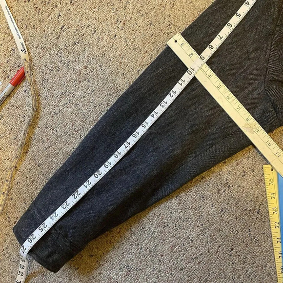 Dockers Chore Utility Jacket Wool Blend Herringbone Gray VTG Mens XXL Zip Snap - Picture 4 of 16